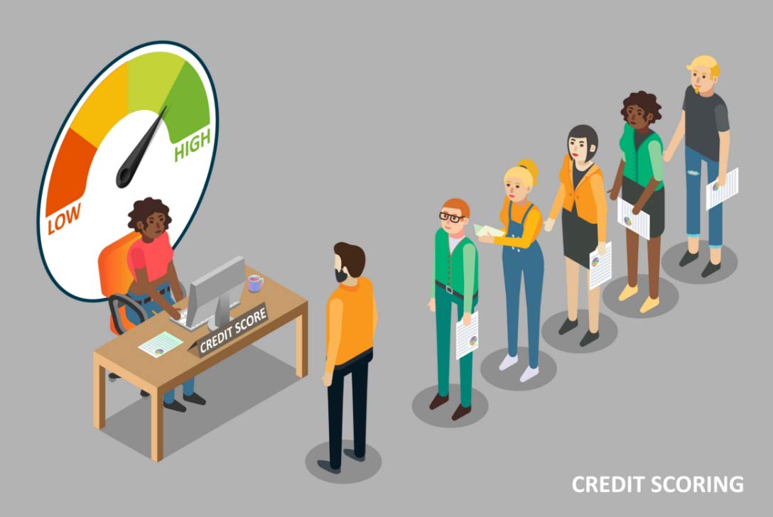 A visual representation of credit score ranges and what they mean
